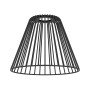 Schwarzer Eglo Drahtschirm Capoliveri-E, Ø 20 cm, für Design-Tischlampen.