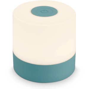 Blaue Brilo Akku-Tischleuchte Smal, mobile LED Dekoleuchte für Innen & Außen, dimmbar.