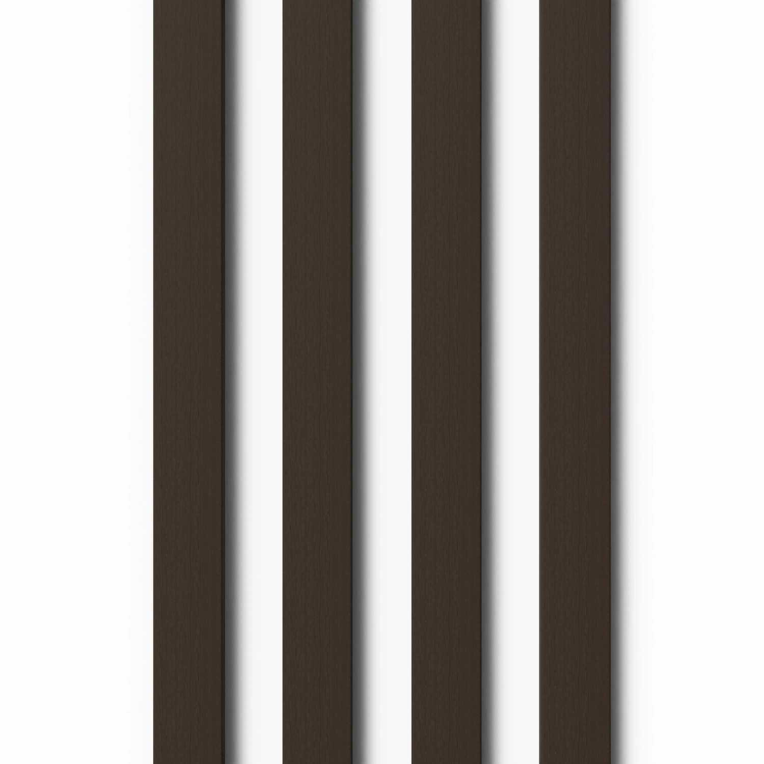 Denpanels Sticks Walnuss, 4er-Set MDF Paneel-Zubehör in Schwarz.