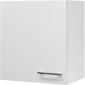 Weißer Flex-Well Hängeschrank Joelina, 50 cm breit, mit Edelstahlgriff für die Küche.