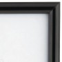 Schwarzer Kunststoff Bilderrahmen (10x15 cm) mit Passepartout für Fotos.