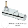 Nordholm Anschlussarmatur Platinum Set, Mono Winkel-Eck, Weiß, für Heizungs-Installation.