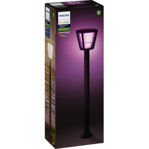 Philips Hue Econic LED-Wegeleuchte, smarte Außenleuchte mit Farbwechsel, im Karton.