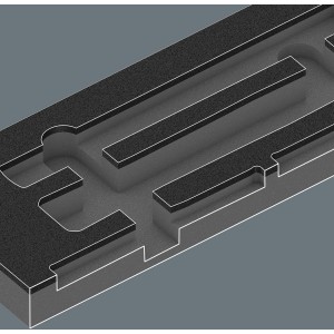 Wera Schaumstoffeinlage für Werkstattwagen, passend für 6-teiliges Hammer-Set.
