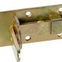 Gelb verzinkter Türschlossriegel, 100x45mm, für Türen und Tore, mit Öse für Vorhängeschloss.