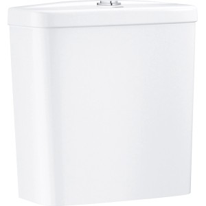 Weißer Grohe Aufsatz-Spülkasten Bau Keramik mit seitlichem Zulauf.