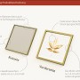 Pro Art Bild Framed Art Golden Leaf I, 30x30 cm, mit goldenem Rahmen und Blattmotiv.