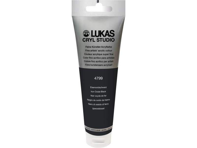 Lukas Cryl Studio Acrylfarbe | 125 Ml Eisenoxidschwarz – Premium Künstlerfarbe