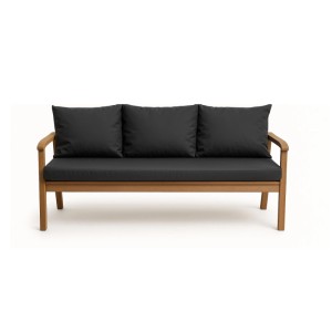 Setgarden Bankkissen Anthrazit, 160x50 cm + 3 Rückenkissen für 3-Sitzer Gartenbank.