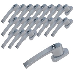 20er Set abschließbare Basi Fenstergriffe FG 503, silberfarben, inkl. Schlüssel. Tür- und Fenstersicherung.