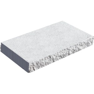 Häusler Alpen Abdeckplatte, Arktis-Weiß, 50x25x20 cm für Mauersysteme.