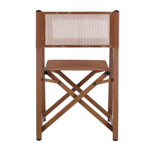 Bizzotto Regiestuhl Taylor, 56x48 cm, Pecan, klappbarer Gartenstuhl für Balkon und Terrasse.