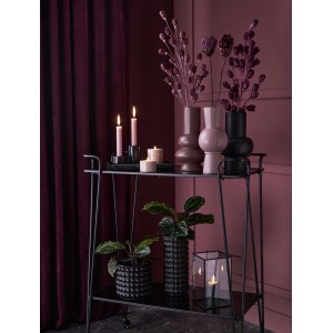 Schwarzer Teelichthalter Midnight Mystery, 5x6cm, aus Marmor für stimmungsvolle Beleuchtung.