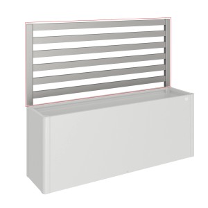 Biohort Rankgitter Quarzgrau-Metallic für Hochbeet, 91x398cm, zur Pflanzenstützung und Dekoration.