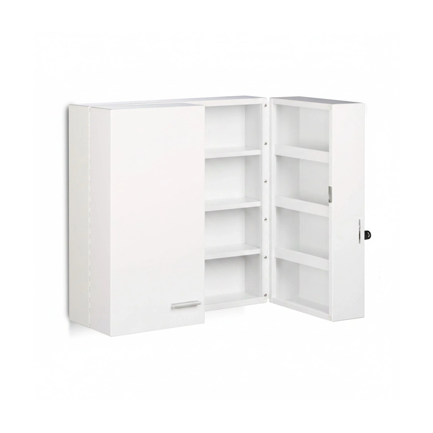 Relaxdays Medikamentenschrank Stahl Weiß Abschließbar XXL 53 x 53 x 20 cm 9,1 kg kaufen bei OBI