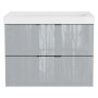 Germania Waschtischunterschrank mit Becken, Graphit/Grau, 81x65x47 cm.