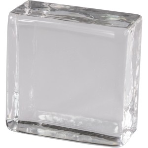 Glasbaustein Crystal Collection, 1-seitig satiniert, 10x10x5 cm, für Innen- und Außenbereich.