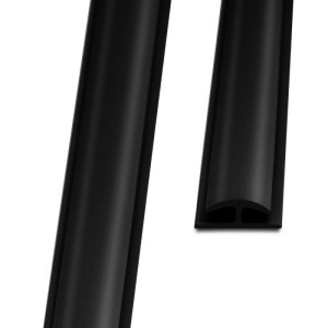 KARAT Doppeleinfassleiste Übergangsprofil Jersey Selbstklebend 24 x 35 mm Schwarz