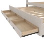 okwish Polsterbett 140x200cm mit Schubladen Schlafzimmer Beige ohne Matratze_8