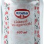 Dr. Oetker Einmachglas, 630 ml, transparent mit silbernem Deckel, für Küchenhelfer.