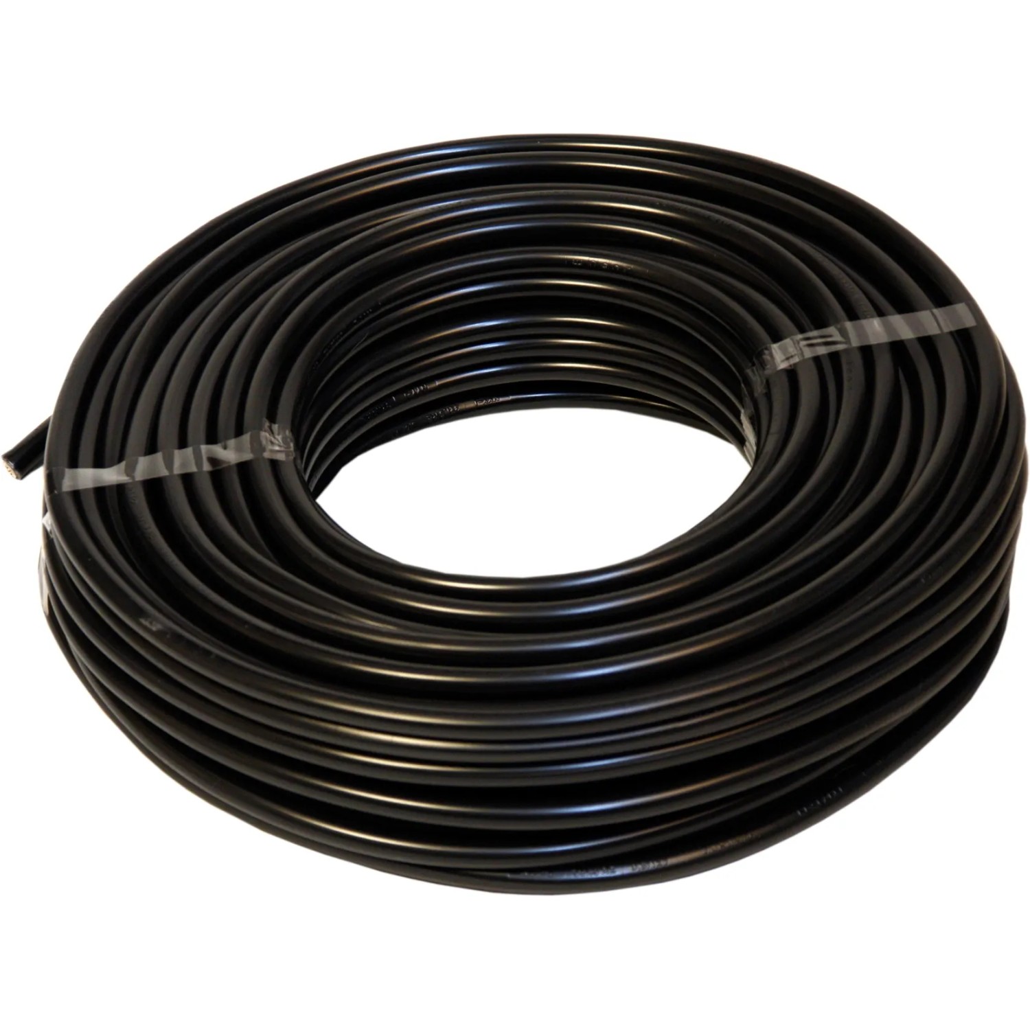 Schwarzes Emskabel Erdkabel NYY-J 3 x 1,5 mm² auf einer Rolle mit 50 m Länge.