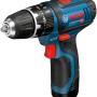 Bosch Professional GSB 12 V-15 Akku-Schlagbohrschrauber, blau/schwarz, mit Akku und Softbag.