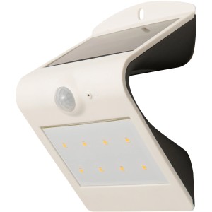 Weiße LED Solar-Wandleuchte Butterfly mit Sensor für den Außenbereich.