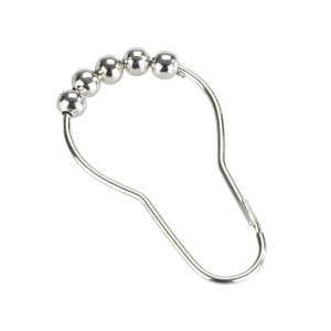 Schöner Wohnen Duschvorhangring aus Chrom, mit Kugellager für leichtes Gleiten.