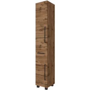 Held Möbel Hochschrank Rom, 30 cm breit, in Wotaneiche mit Schublade und Tür.