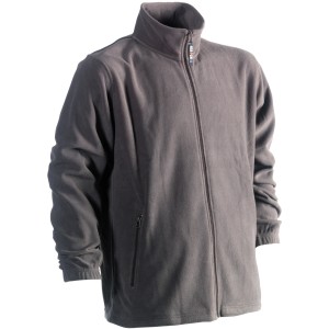 Graue Herock Fleecejacke Darius XXL für Arbeitskleidung mit Reißverschluss und Seitentaschen.
