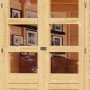 Detailansicht: Karibu Holz-Gartenhaus Boras mit Fenstertür, unbehandelt.