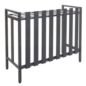 Graue MCW Verkleidung für Klimaanlage/Wärmepumpe aus Metall, 80x90x39cm.