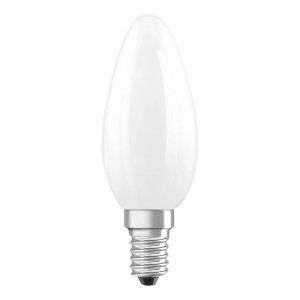 Osram E14 LED-Leuchtmittel in Kerzenform, 3,4W, matt, 2er-Pack.