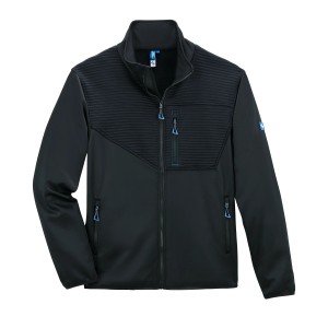 Schwarze Scheibler Workwear Fleecejacke Expansible Gr. M mit Reißverschluss und Taschen.