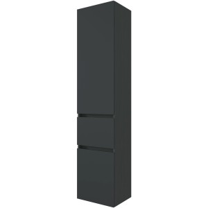 Moderner, grauer Held Möbel Bad-Hochschrank Ferrara, 40 cm breit, mit Schublade.