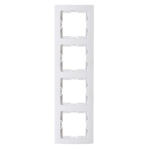 Kopp Abdeckrahmen 4-fach Paris Arktisweiß für Schalter und Steckdosen.