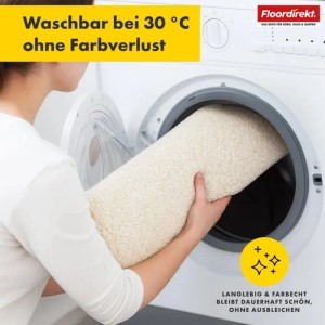 Floordirekt Badematte Nasa Waschbar Verstärkte Kanten Beige 60 x 150 cm