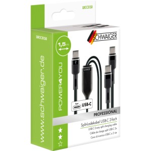 Schwaiger Ladekabel LKCC3150 Datenübertragung USB-C 1,5 m