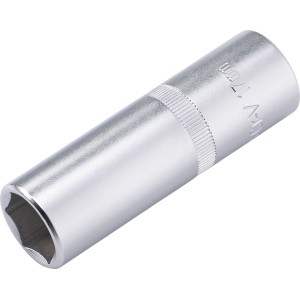 LUX Stecknuss Comfort 19 mm, silberfarben, für Schraubarbeiten.