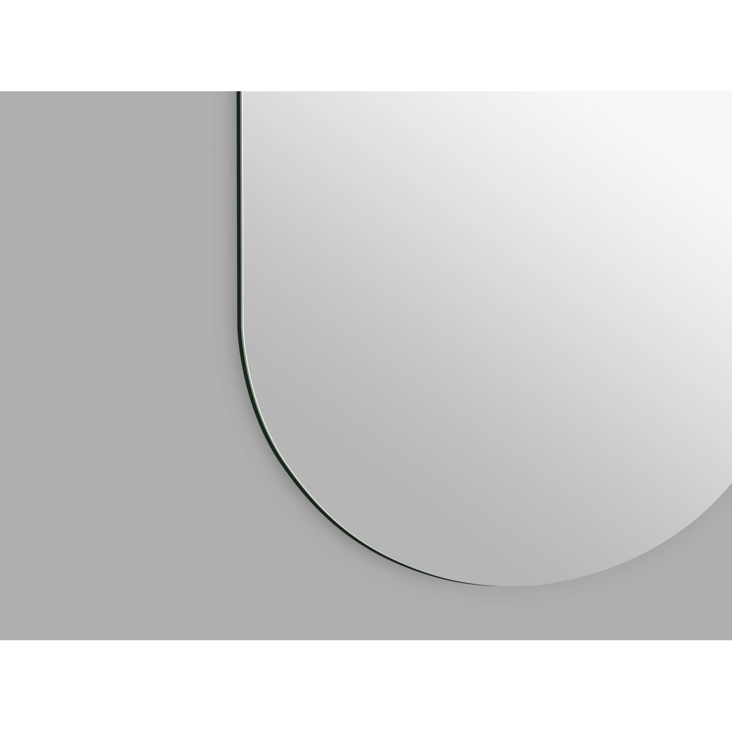 Detailansicht: DSK Designspiegel Silver Pico, 50x90 cm, mit Aluminiumrahmen.