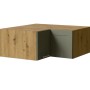 Eckaufsatzschrank Oslo mit 2 Türen in Eiche Artisan und Reed Green Matt, Relinggriff. Ideal für Küchen.