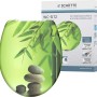 Schütte WC-Sitz Green Garden Duroplast mit Bambus- und Stein-Motiv, Absenkautomatik und Schnellverschluss.