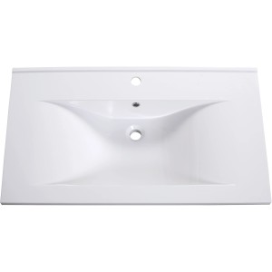 Sanotechnik Einbauwaschbecken Sweet, 90,5 cm, weiß, aus Mineralguss für Badmöbel der Serie Sweet.