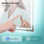 Emke Badspiegel mit Beleuchtung 60 x 80 cm LED-Spiegel mit Touchschalter Anti-Beschlag KaltweißWarmweißNeutralweiß_4