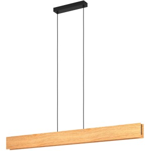Moderne Eglo LED-Hängeleuchte Anchorena-Z in Braun, Schwarz und Weiß. Smarte Leuchte für Wohnbereich.