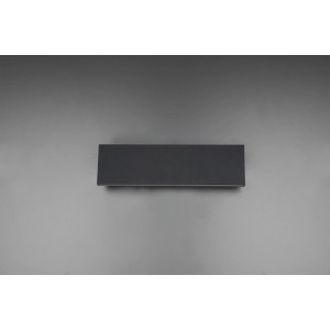 Moderne LED-Wandlampe Concha in Anthrazit, 28 cm breit, für stimmungsvolle Beleuchtung.