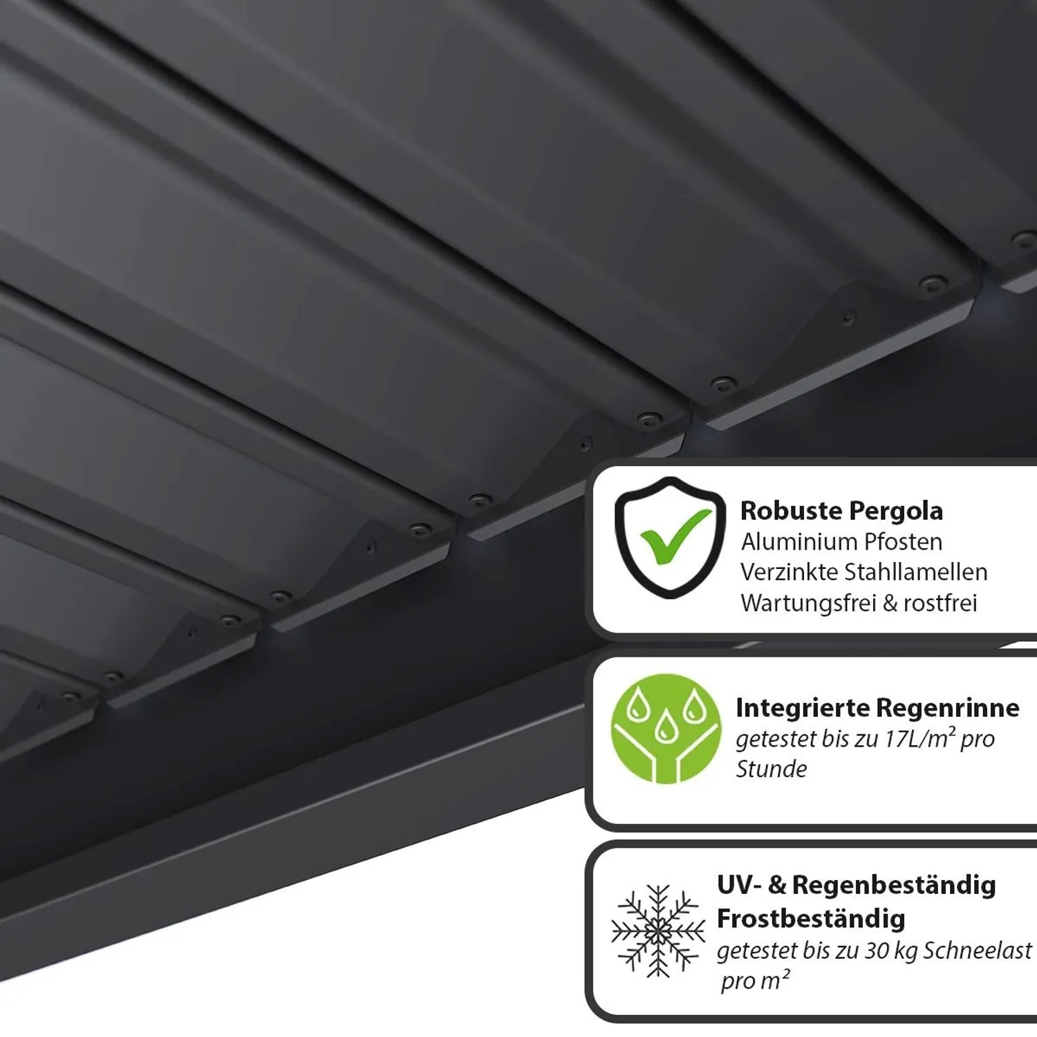 Weide Classic Pergola Aluminium Freistehend 3 X 6 M Anthrazit_6