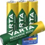 Varta Recharge Akkus Power Micro (AAA) 800 mAh, 4 Stück, gelb/grün. Wiederaufladbare Batterien für Standardanwendungen.
