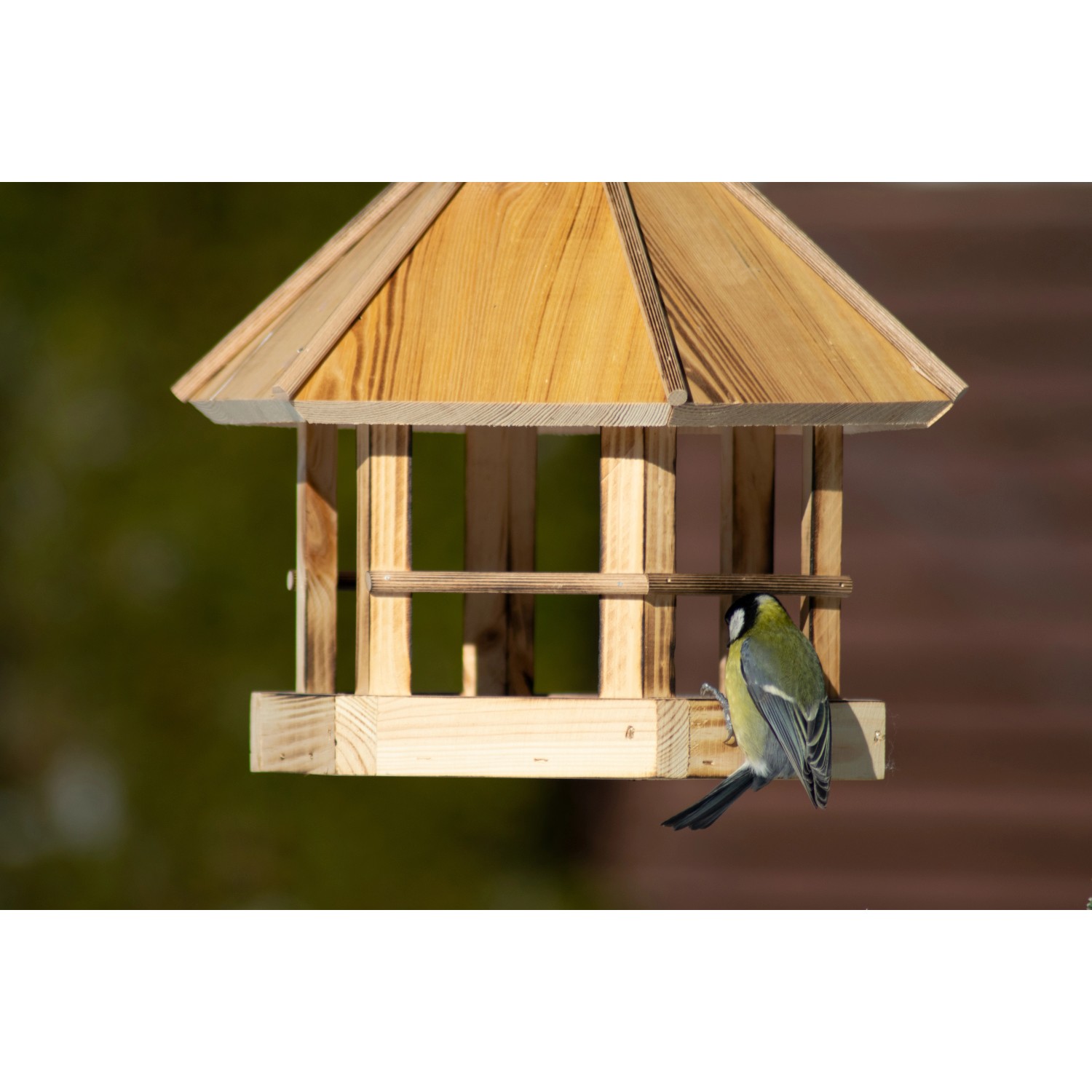 Dobar Vogelhaus Caliente zum Aufhängen 29 x 29 x 34 cm Kiefer geflammt