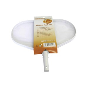 Steinbach Poolkescher flach Eco, Laubkescher für die Poolreinigung mit feinem Netz.